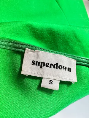 Superdown Green One-Shoulder Cutout Bodycon Mini Dress Size Small thumbnail 7