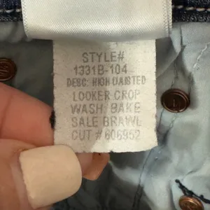 1303 | Mother High Waisted Looker Crop Bake Sale Brawl Jeans Blue Womens 27 thumbnail 11