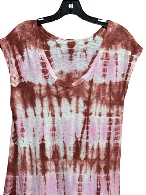 UNIVERSAL THREAD Tie-Dye Scoop Neck Maxi Dress S 18” p2p White/Pink/Copper NWOT thumbnail 4
