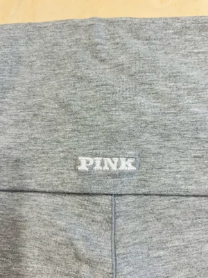 Victoria’s Secret PINK All-Day Cotton Foldover 3” Bike Shorts Heather Grey Large thumbnail 3