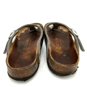 Birkenstock Women's Silver Gizeh Thong Leather Sandals Size 38 / 245 / 7 thumbnail 7