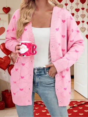 Valentine Cardigan Sweaters for Women Button Down Sweater with Pockets. Size S thumbnail 2
