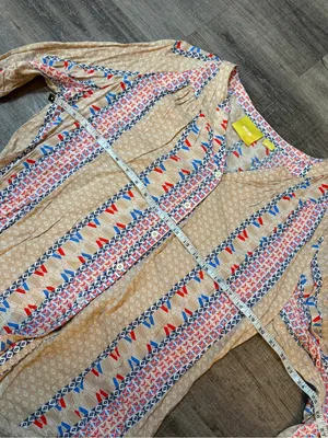 MAEVE By Anthropologie Button Down Blouse in Sunset District thumbnail 6