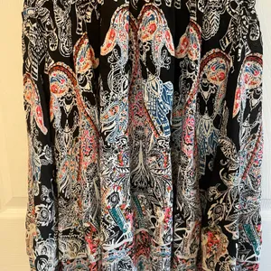 Intimately Free People sz Medium Black Paisley Strappy V-Neck Slip Mini Dress thumbnail 5