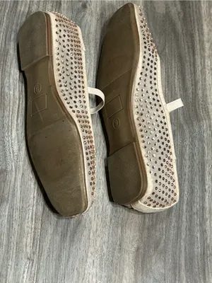 Scoop Embellished Mary Jane Flats in Light Beige thumbnail 6