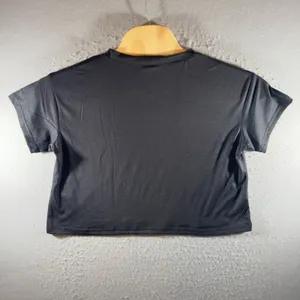 1685 | NWT NFL Team Apparel Saints Graphic Crop Top Black Womens M thumbnail 2