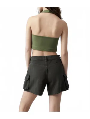 PacSun Mid Rise Cargo Shorts Forest Green NWT Size 28 thumbnail 3