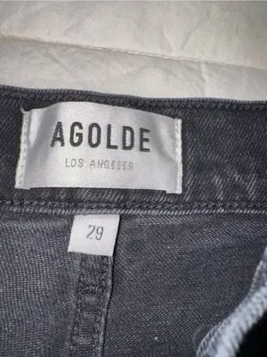 Agolde Women's Washed Black Skinny Jeans thumbnail 2