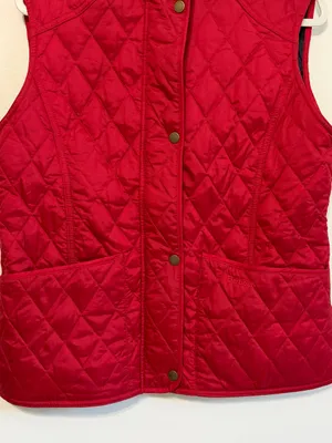 Barbour Women’s Quilted Vest Size 10 Red Fall winter thumbnail 4