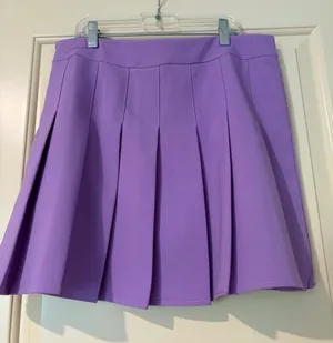 Fashion Lavender Pleated Mini Skirt Size L thumbnail 1