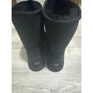 UGG Australia Ultimate Short Black Suede Shearling Boots Womens 9 US thumbnail 5