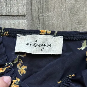 Audrey 3+1 Navy and Yellow Floral Dress thumbnail 2