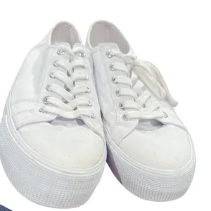 BODEN RAINBOW STRIPE BACK White Canvas PLATFORM Sneakers 40 thumbnail 7