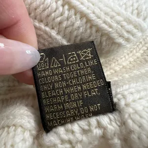 Inis Crafts Ireland Merino Wool Fisherman Cable Knit Zip Sweater Cream Small thumbnail 7