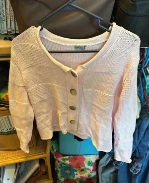 Stylish Pink Button-Up Sweater thumbnail 1