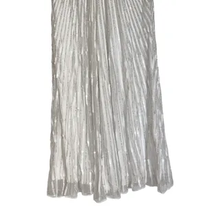 Mac Duggal 10817 Pearl White Beaded Art Deco Full Length Gown Dress Women’s US 4 thumbnail 8