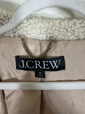J. Crew Teddy Sherpa Lady Coat Cream Cozy Winter Size 2X thumbnail 4