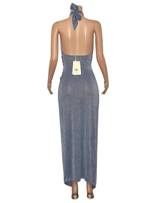 BAOBAB Linus Halter Maxi Dress, Starry Blue, Medium Blue Size XS thumbnail 5