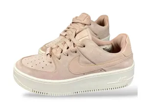 Nike Air Force 1 Sage Low Particle Beige Suede Platform Sneakers AR5339-201 7.5 thumbnail 1