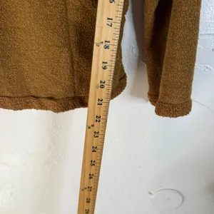 Prana Brown Fuzzy Fleece Half Zip Hoodie‎ Pullover Sweatshirt Women's Small thumbnail 7