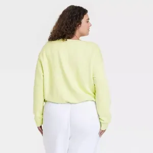 Universal Threads Bubble Hem Sweatshirt Long Sleeve Green M thumbnail 2