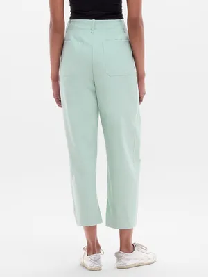 New Athleta 8 Skyline High Rise Barrel Leg Pant Current Blue Size 8 Regular thumbnail 4