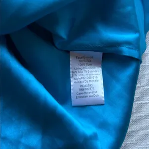 Alice + Olivia Blue Pleated Halter Blouse thumbnail 7