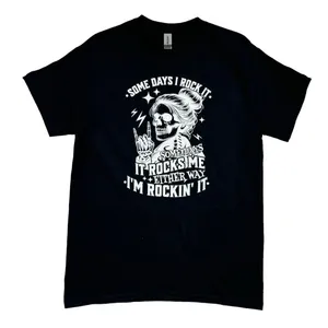 I’m Rockin’ It Women’s Medium T-Shirt Short Sleeve Black Crew Neck thumbnail 2