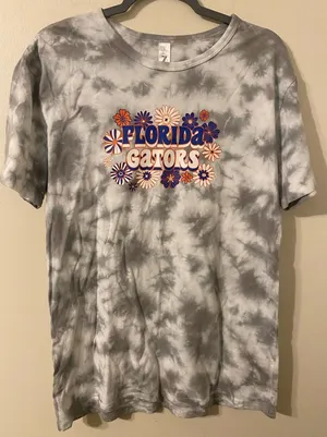 New NWT Zoozatz Grey‎ Tie Dye Florida Gators T-Shirt Unisex Adult Small thumbnail 1