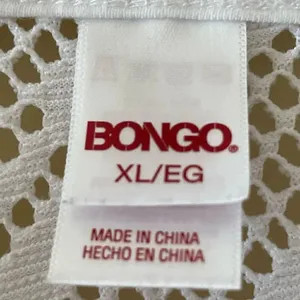 Bongo White Summer Overlay Beach V-neck Elastic Waist Kaftan Cover Up SZ XL thumbnail 10
