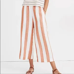 Madewell Huston Pull-On Crop Pants in Evelyn Stripe M thumbnail 11