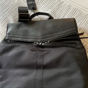 Botkier New York Black Nylon/Faux Pebbled Leather Backpack thumbnail 14