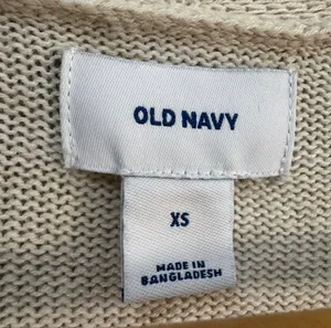 Cream Old Navy Oversized Open Sweater Size XS EUC thumbnail 5