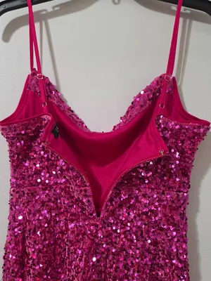 Lulus Dazzling Vibe Magenta Sequin Mini Bodycon Dress - Pink Magenta - Size M thumbnail 6