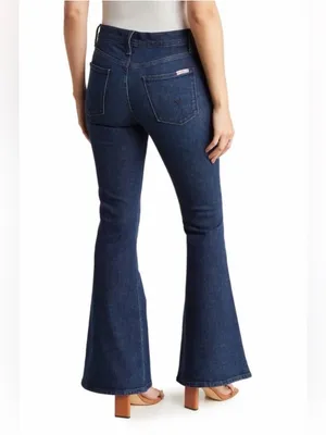 Hudson Heidi High Rise Flare Leg Jeans in Dark Blue Size 23‎ thumbnail 2