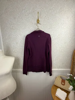 Lululemon Women's Plum Nice Asana Full Zip Activewear Jacket - Size - 12 thumbnail 10