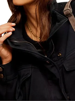 Free People We The Free Arya Utility Jacket Black Small NWOT thumbnail 6