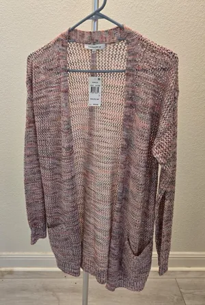 NWT Hooked Up Size XS Women's Rainbow Long Sleeve Duster Cardigan Sweater thumbnail 1