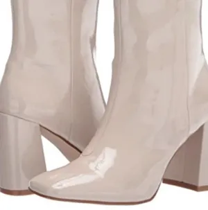 Steve Madden 'Taryn' Nude Patent Square Toe Block Heel Ankle Boots thumbnail 14