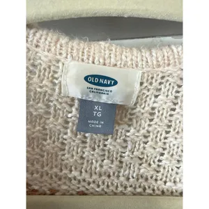 Old Navy Sweater Open Cardigan Fringe Drape Oatmeal SzXL‎ thumbnail 4