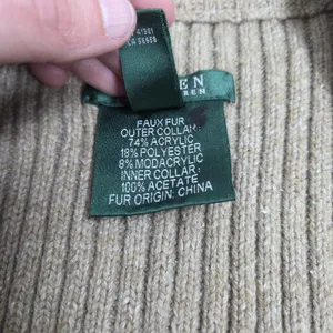 Vtg Lauren Ralph Lauren Womens Tan Fair Isle Full Zip Sweater Vest Size Medium thumbnail 8