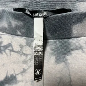 Kensie‎ Womens Grey White Tie Dye Leggings Size 6 Elastic Waist Slim Fit Pants thumbnail 5