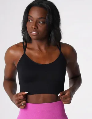 NVGTN Black Flourish Seamless Bra thumbnail 1