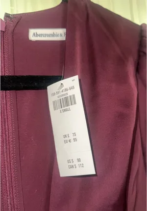 Abercrombie Satin Mini Long Sleeve Dress thumbnail 3