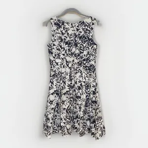 Adrianna‎ Papell Black Ivory Floral Fit & Flare Dress Size 10 thumbnail 5