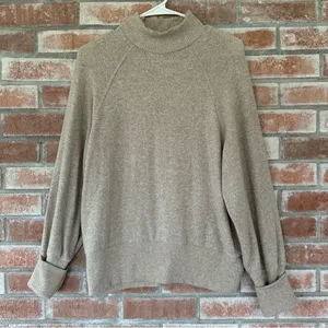 Maeve Anthropologie Mock Neck Sweater Women’s Small Beige Tan thumbnail 1