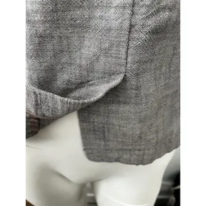 Eddie Bauer Womens Blazer 4 Light Gray Cotton Career Preppy Academic Earthy thumbnail 4