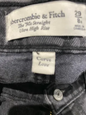 Abercrombie & Fitch Curve Love Ultra High Rise 90s Straight Jean Sz 8/29 thumbnail 6