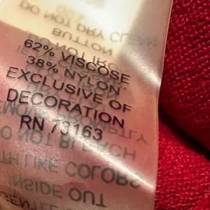 Cable&Gauge red viscose blend cardigan sweater with floral accents Petite Large thumbnail 7