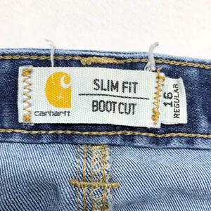 Carhartt Layton‎ Slim Fit Bootcut Womens Sz 16 Regular Blue Jeans Cotton Stretch thumbnail 7